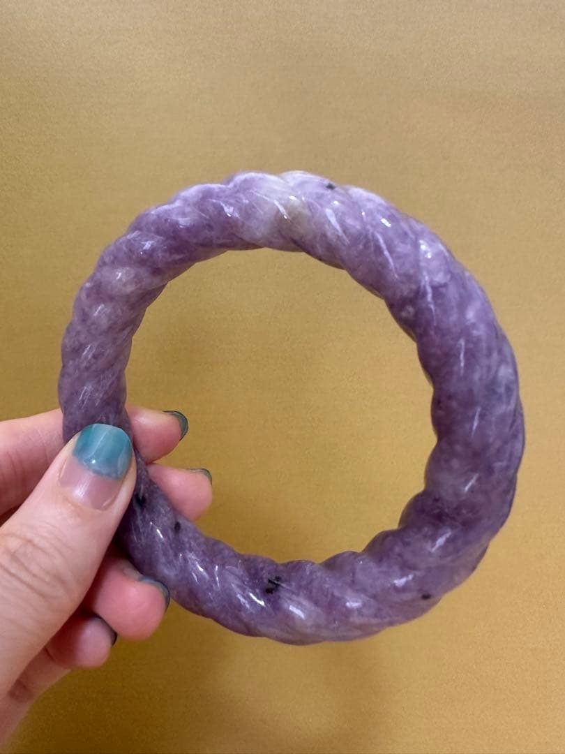 麻花バングル　紫　シャー太翠バングル