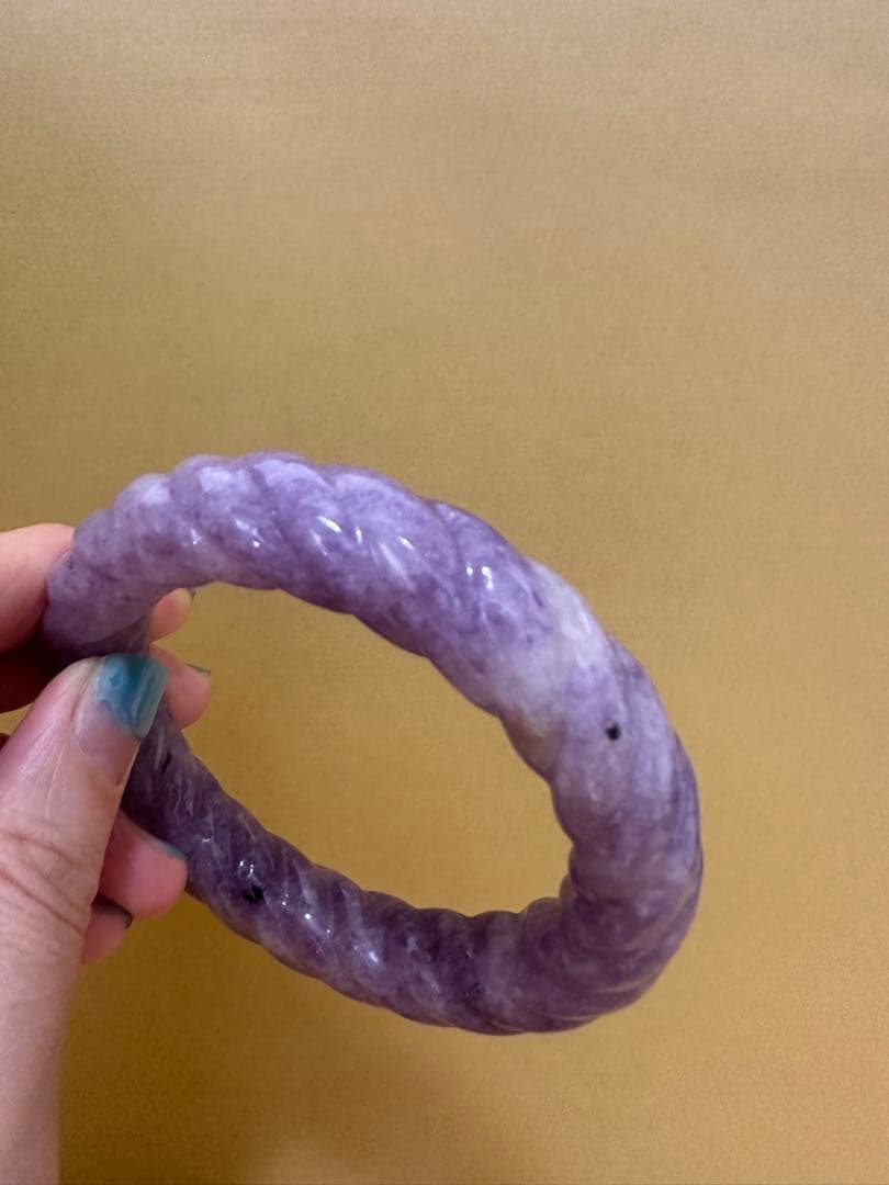 麻花バングル　紫　シャー太翠バングル