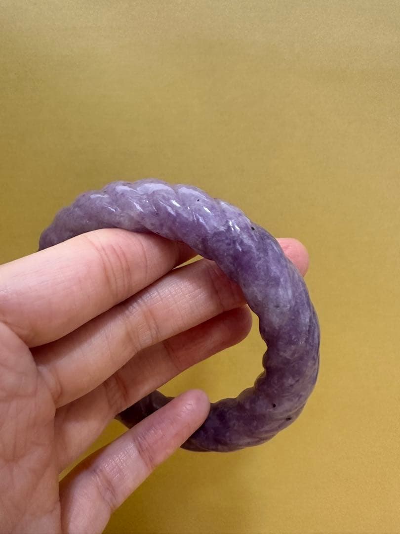 麻花バングル　紫　シャー太翠バングル