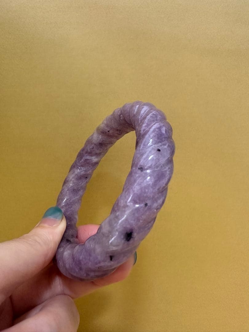 麻花バングル　紫　シャー太翠バングル