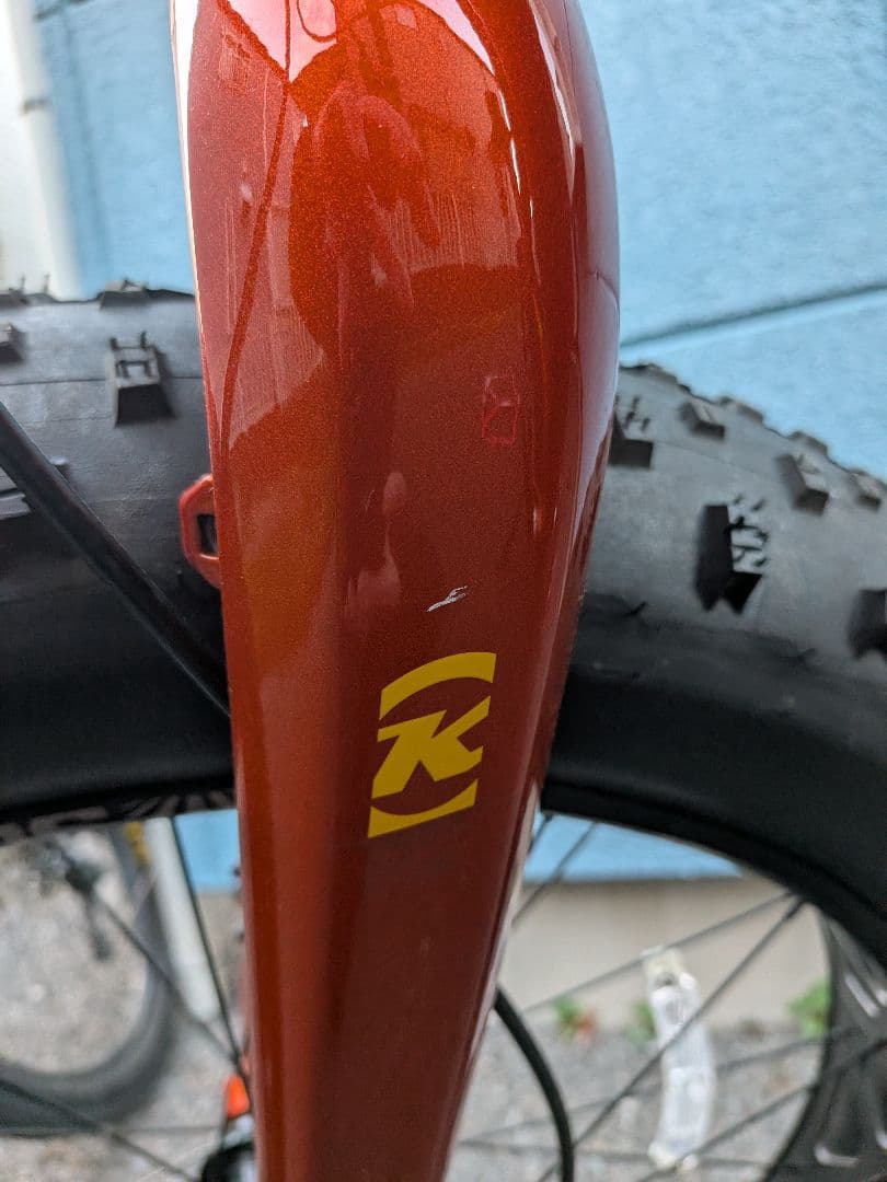 オレンジ ファットバイク CATEYE QUICK付き