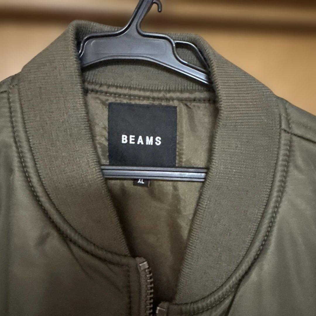 BEAMS MA-1ジャケット オリーブ XL
