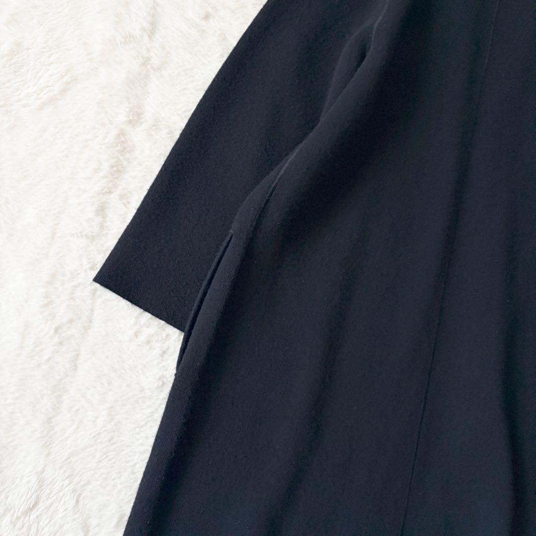 5519 マックスマーラステュディオ ガウンコート ブラック ロング丈 ウール