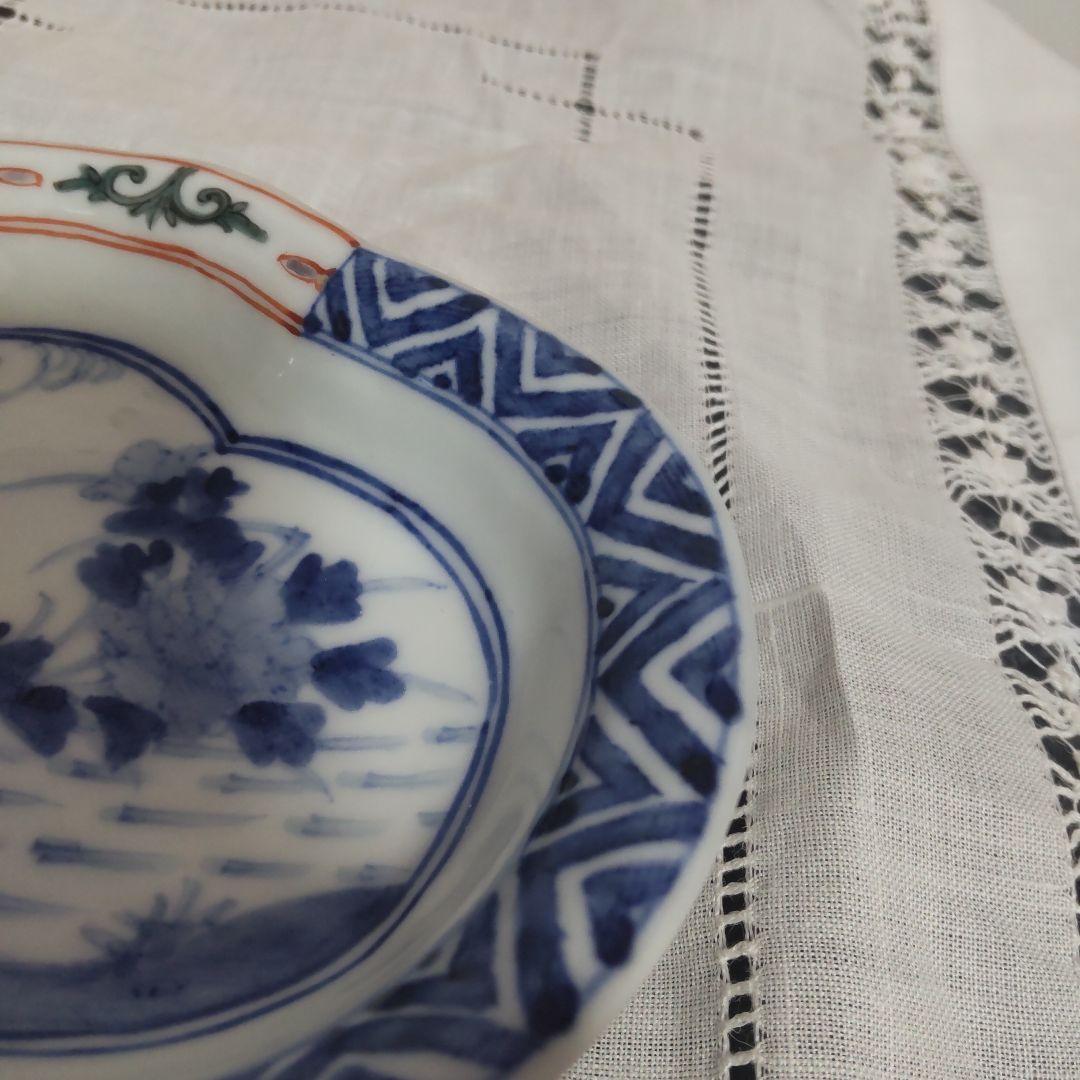 九谷焼 山本長左 皿 長左 色絵 花鳥 染付 木箱付 妙泉陶房 宮内庁御用達窯