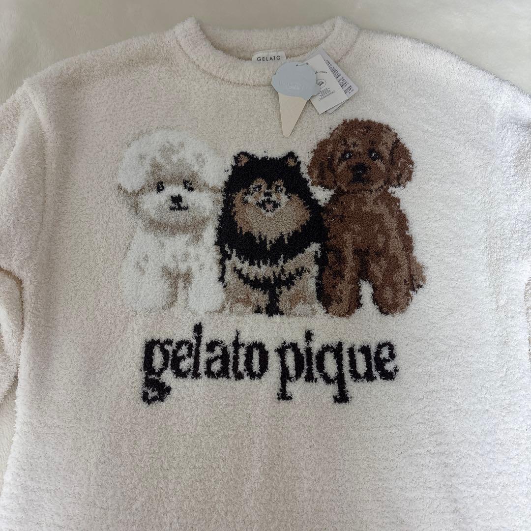 新品未使用 タグ付き ジェラートピケ DOG 3柄 ロングワンピース