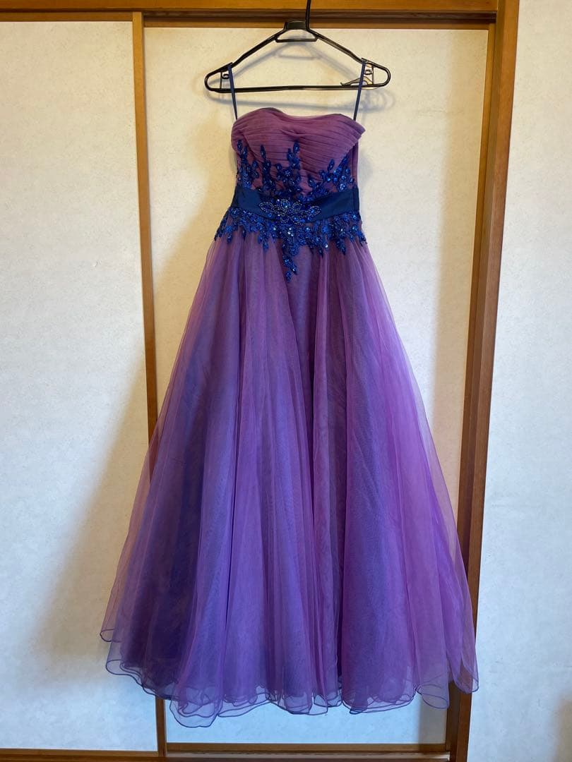 7号　ツイード　TWEED演奏会　ステージ　ロングドレス　パープル　紫