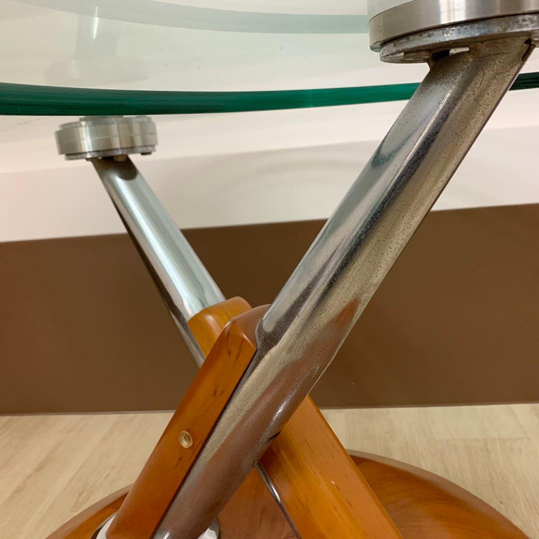 ロナルドシュミット 可動式ガラステーブル コーヒーテーブル IDC大塚家具