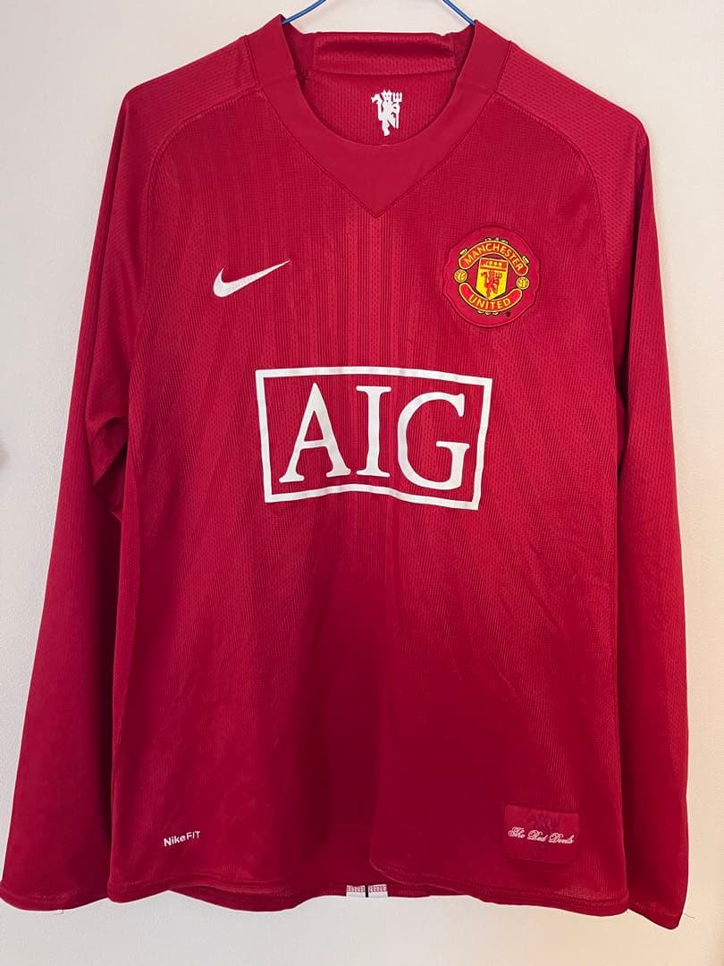 マンチェスターU 07/08 長袖 レプリカ Mサイズナイキ