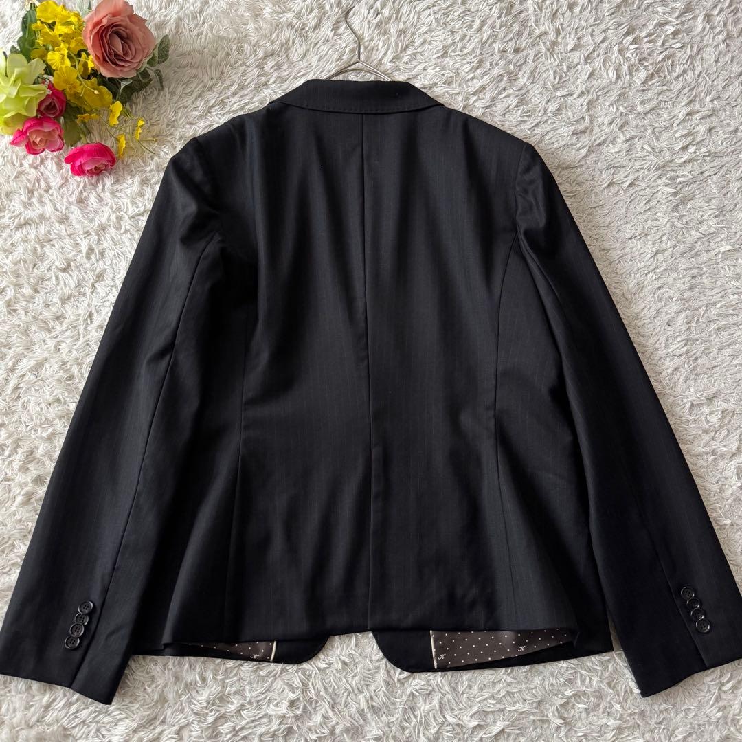 クミキョク セットアップ パンツスーツ ウール シルク ストライプ 大きいサイズ