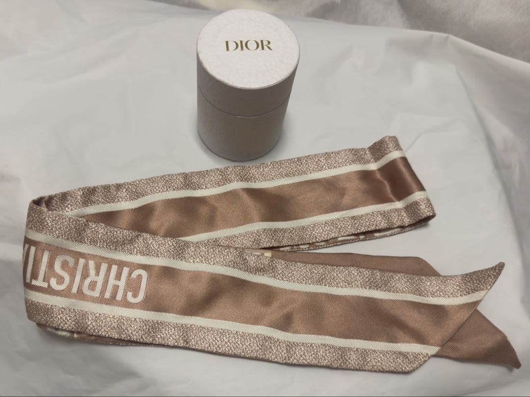 ChristianDior ディオールミッツァオブリークリボンスカーフ