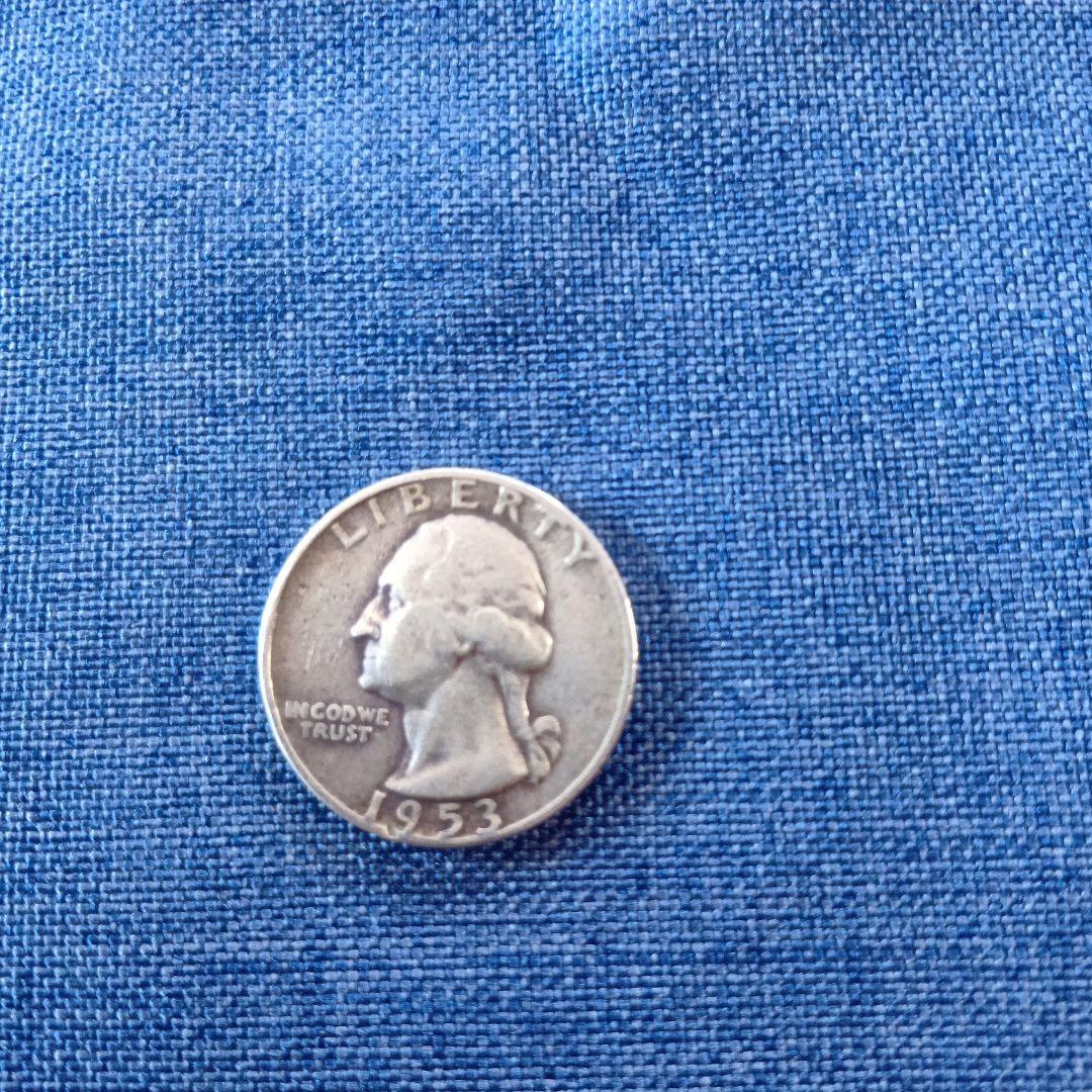 1953年 アメリカ 銀製クォータードル 4枚セット