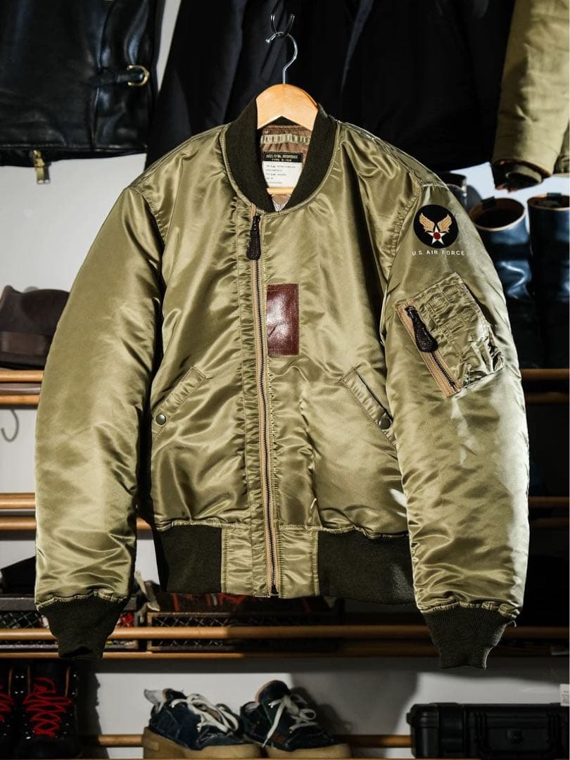 REALSIMONS B-15Bmod復刻JKT40馬革前身ムートン襟付き新品