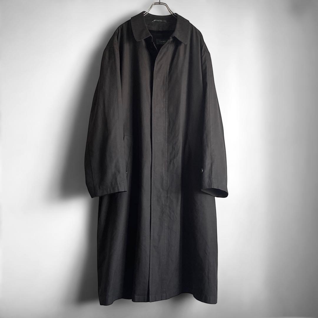90s〜 Laure Ralph Lauren ステンカラーコート 墨黒 48L