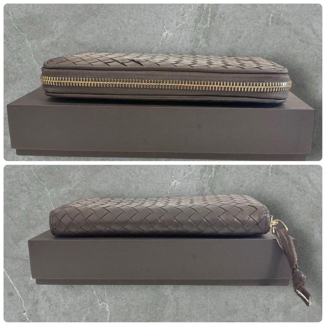 極美品‼️ ボッテガヴェネタ イントレチャート　長財布 ラウンドファスナー