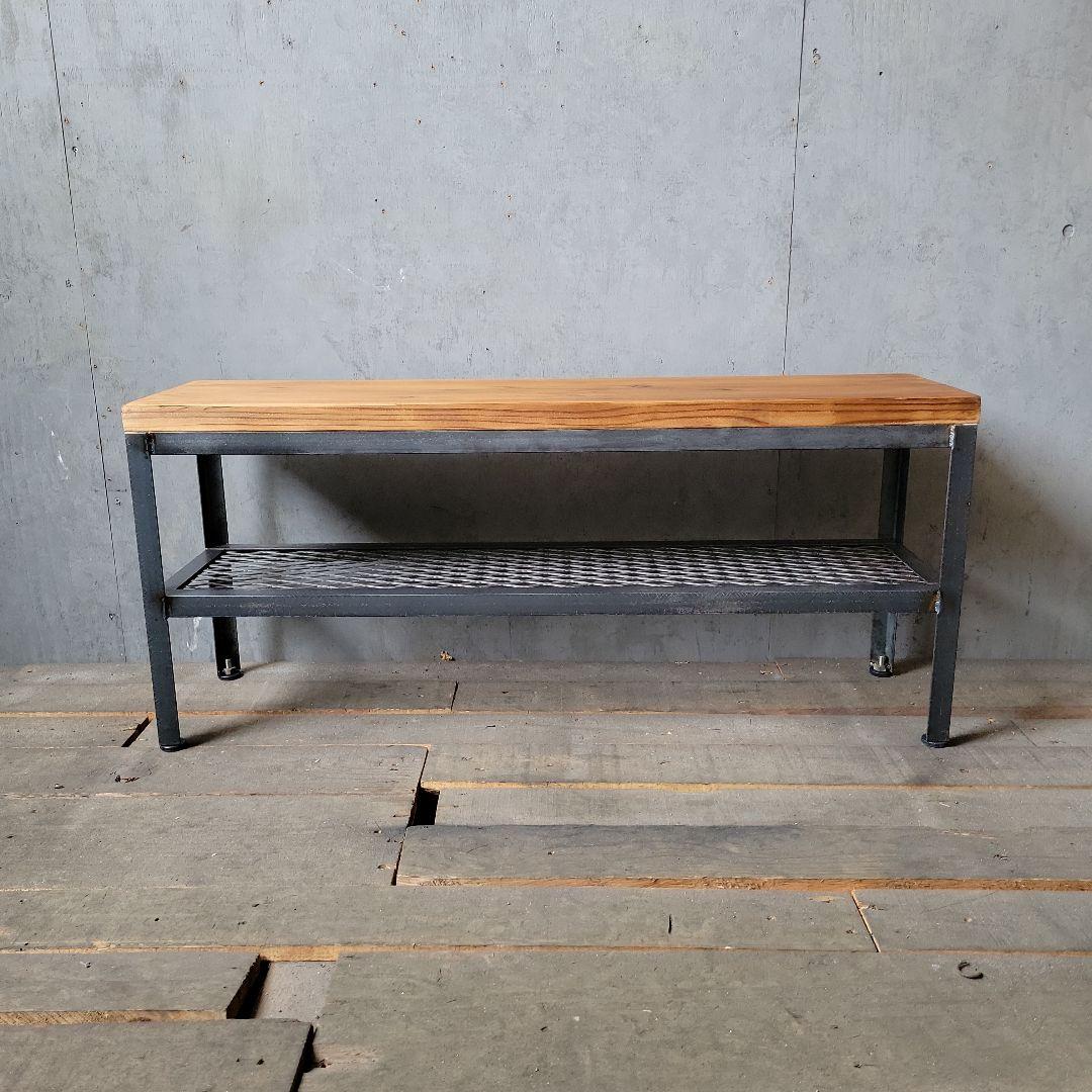 ベンチ　シューズラック　おしゃれ　シンプル　スチールラック　玄関ベンチ　靴棚