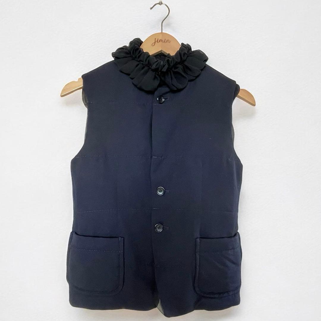 希少☆極美品 トリコ コムデギャルソン キルティングベスト フリル シフォン