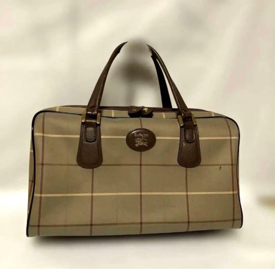 BURBERRYバーバリーズ ボストンバッグ ★チェック.玉虫色