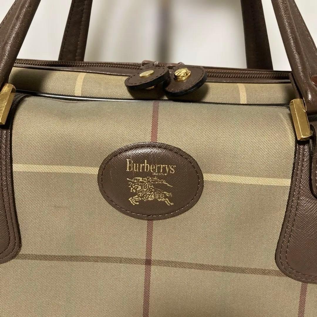 BURBERRYバーバリーズ ボストンバッグ ★チェック.玉虫色
