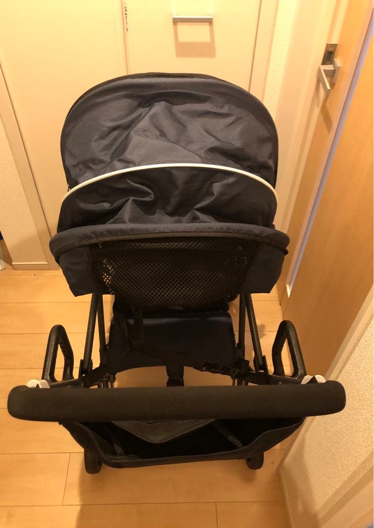 【土日引き取り限定】KATOJI 二人乗りベビーカー ネイビー