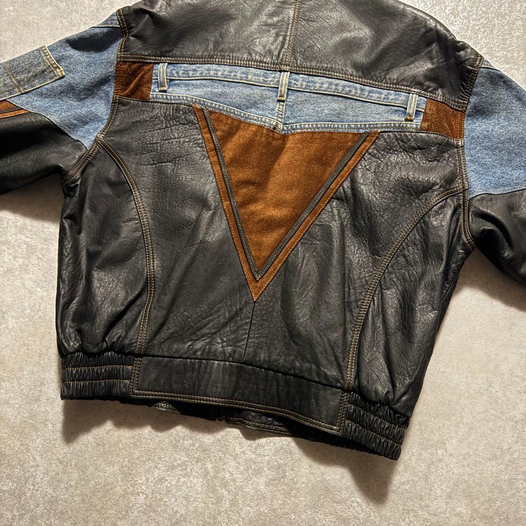 再構築 90s euro vintage leather jacket