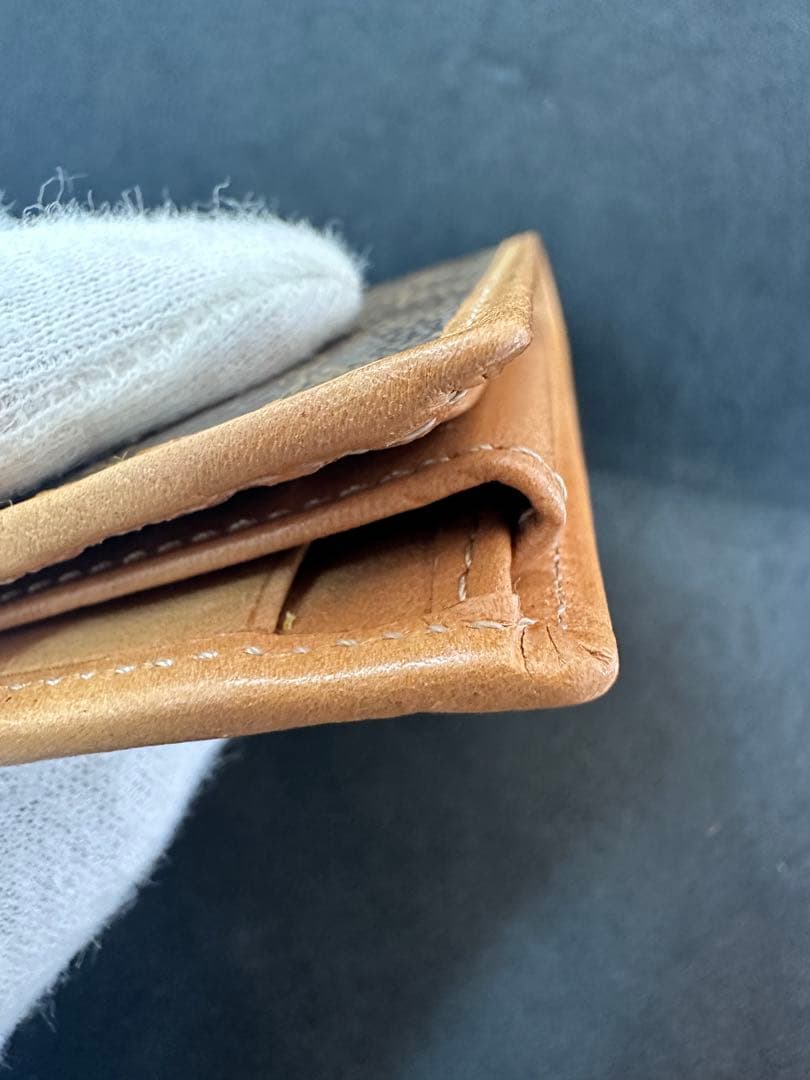 CELINE マカダム柄 二つ折り財布 ブラウン レザー美品