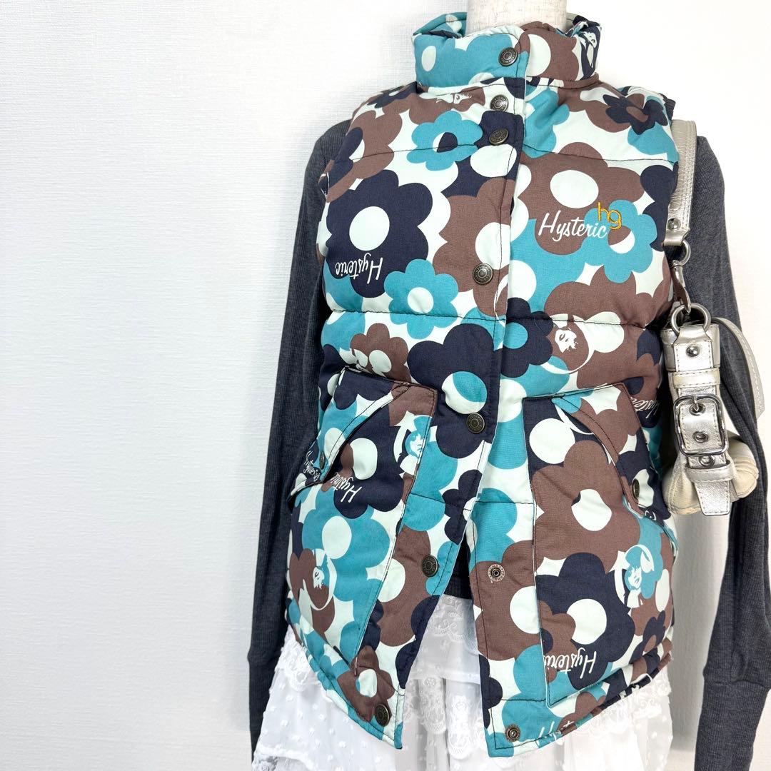 y2k❤️00s HYSTERIC GLAMOUR ヒスガール 花柄 ダウンベスト