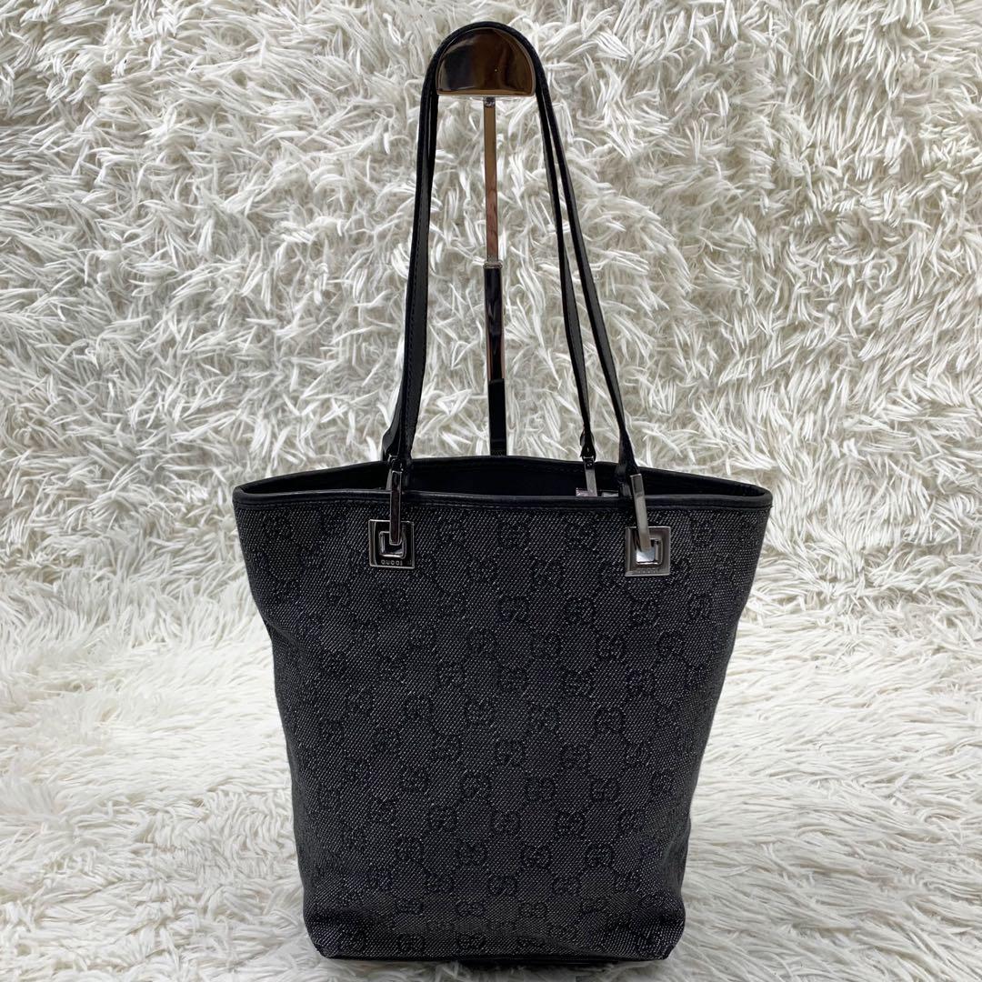 【✨極美品✨】グッチ トートバッグ GGキャンバス ブラック