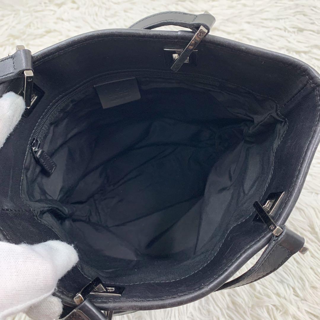 【✨極美品✨】グッチ トートバッグ GGキャンバス ブラック
