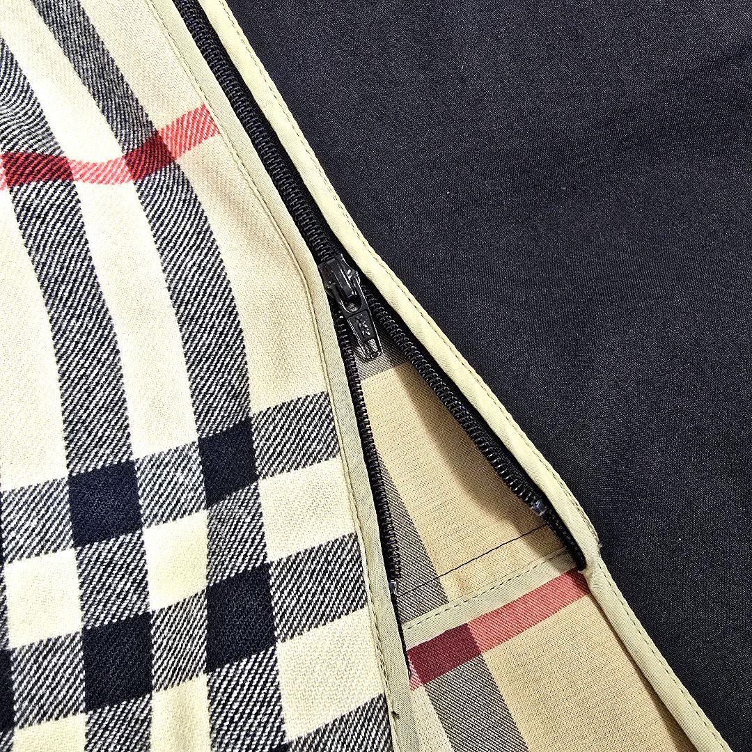 バーバリーロンドン ステンカラーコート メガチェック ライナー付 濃紺 L