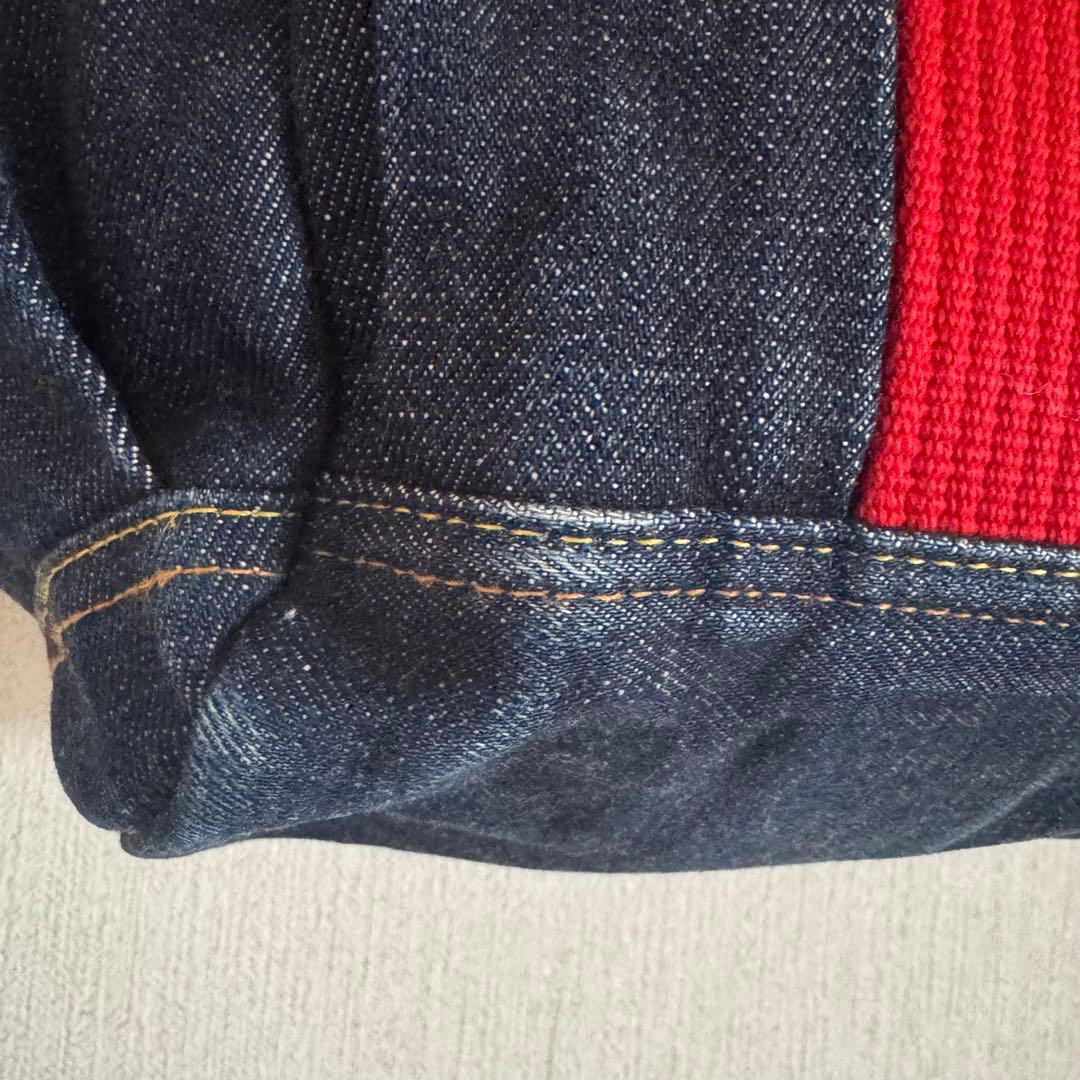 エヴィス　デニムトートバッグ　カモメプリント　日本製