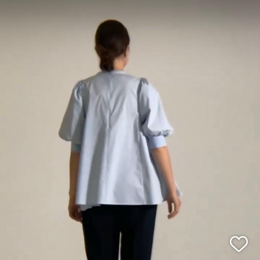 新品未使用タグ付き　yori サイドギャザーパフブラウス