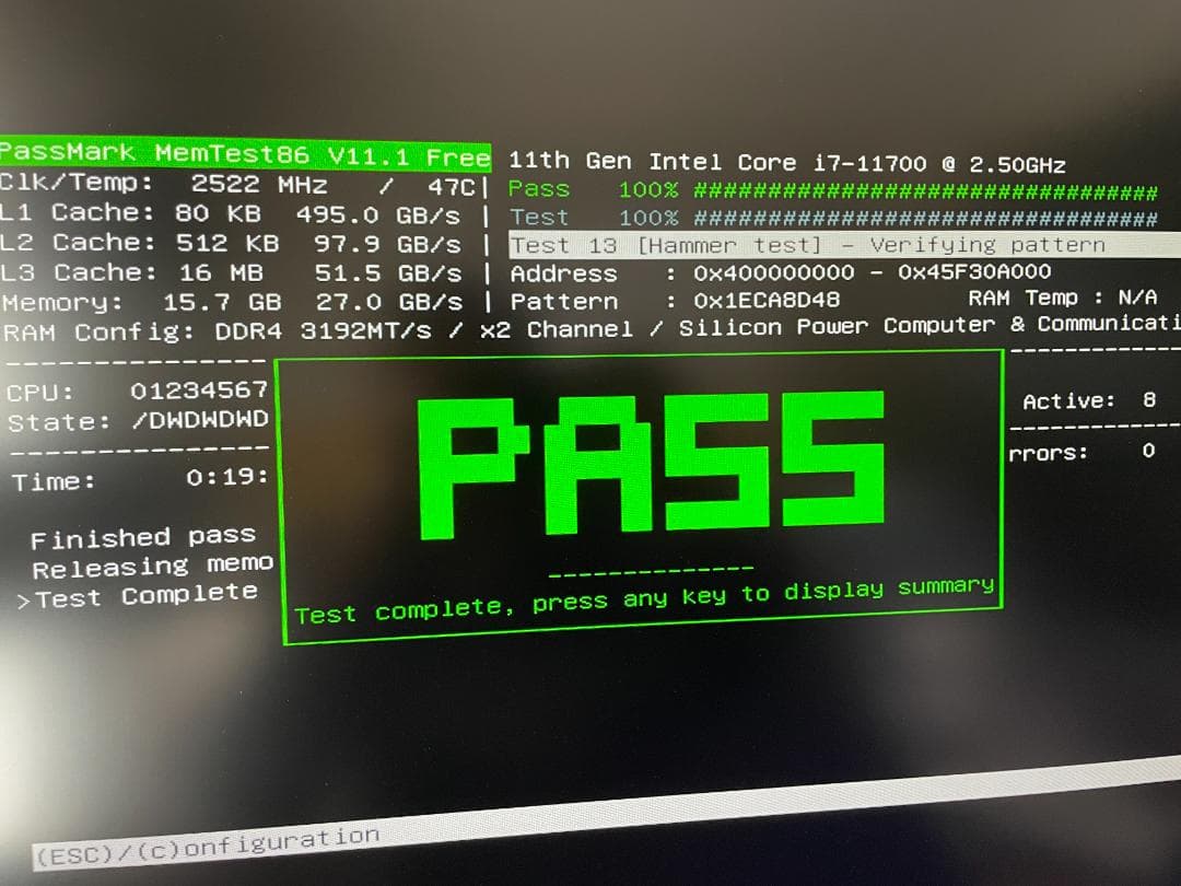 シリコンパワー製メモリ DDR4-3200 16GB (8GB x 2枚)