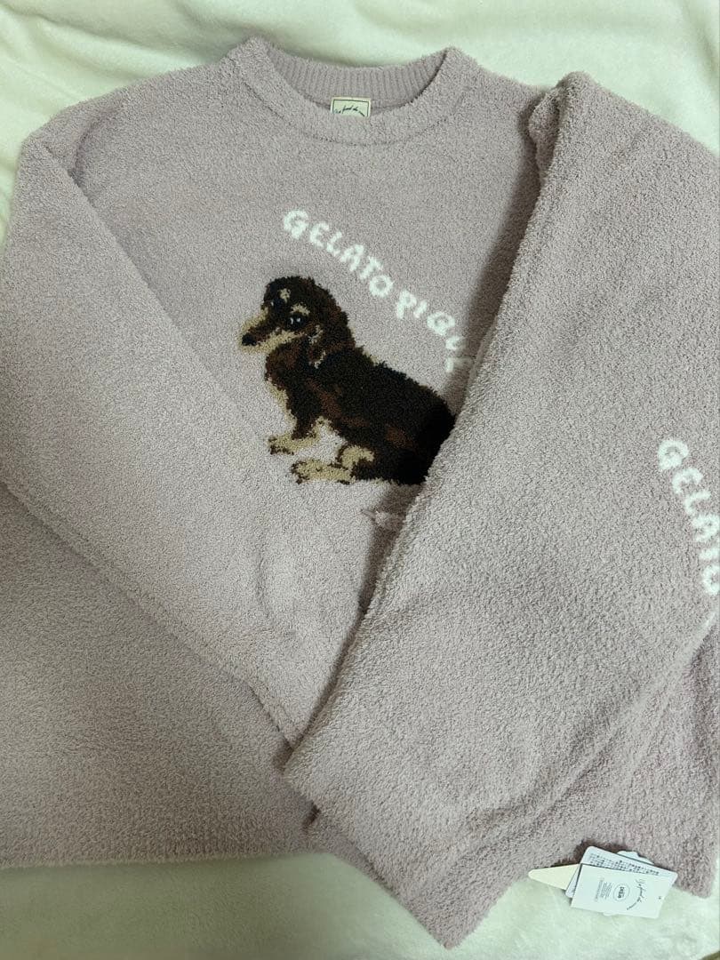 GELATO PIQUE 犬刺繍 フリースルームウェア