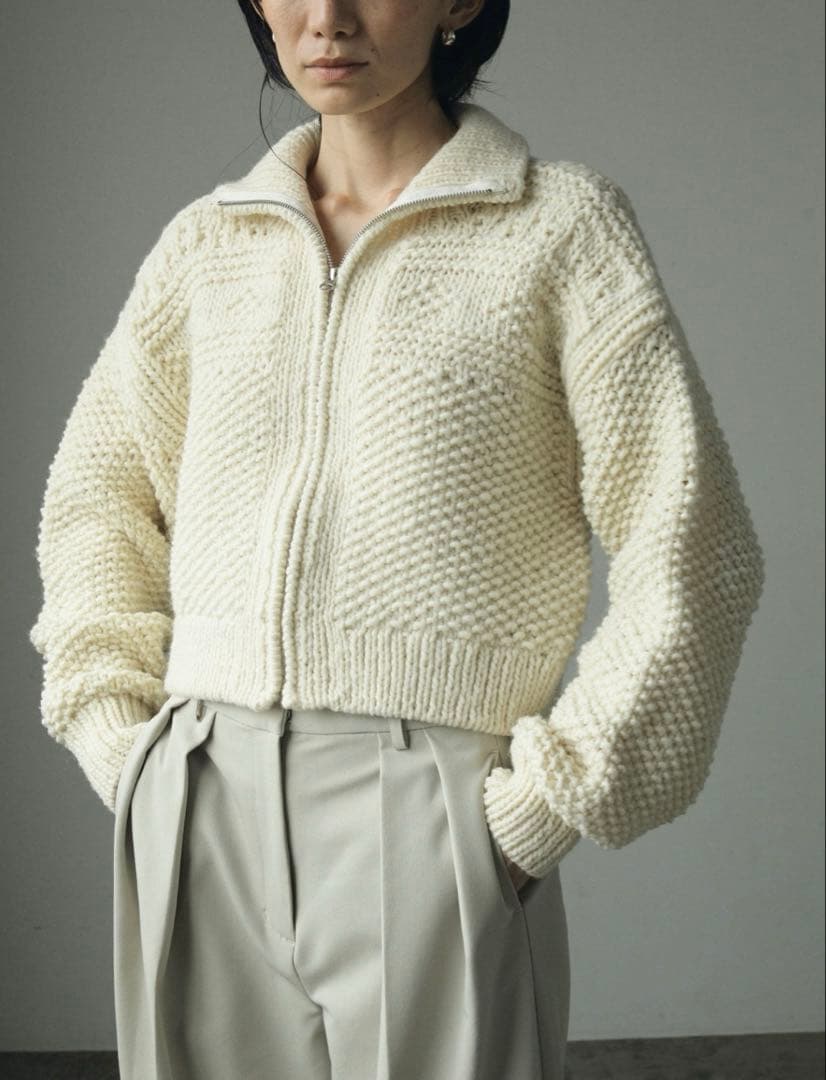 anuke Wool Zip Knit アヌーク　wool
