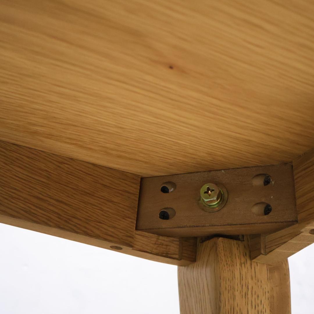 クラッシュゲート クルリ こたつ オーク無垢材 楕円形 ローテーブル テーブル