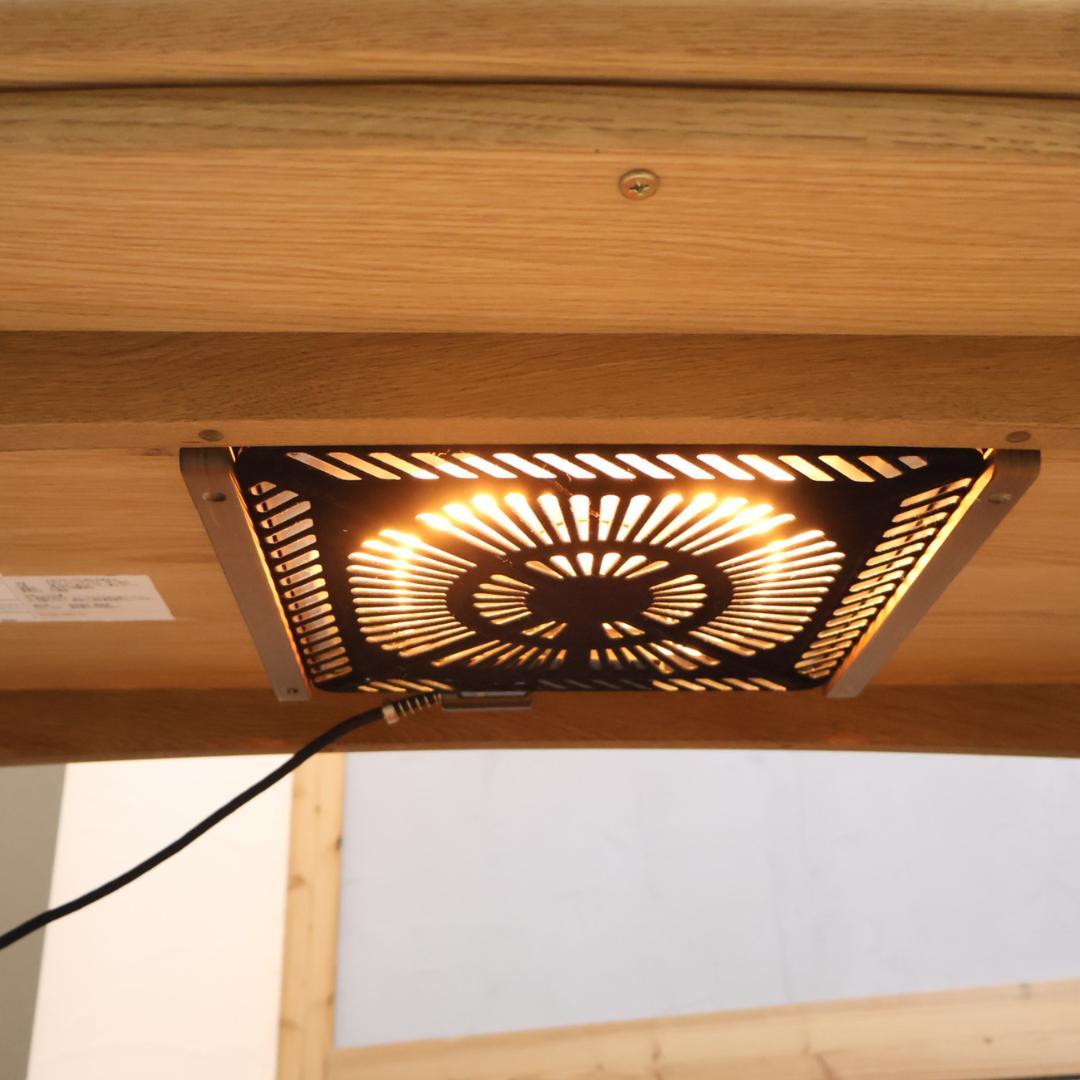 クラッシュゲート クルリ こたつ オーク無垢材 楕円形 ローテーブル テーブル