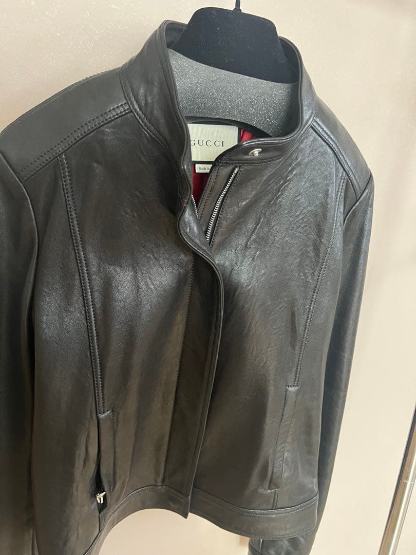 Gucci ブラックレザージャケット　【美品】