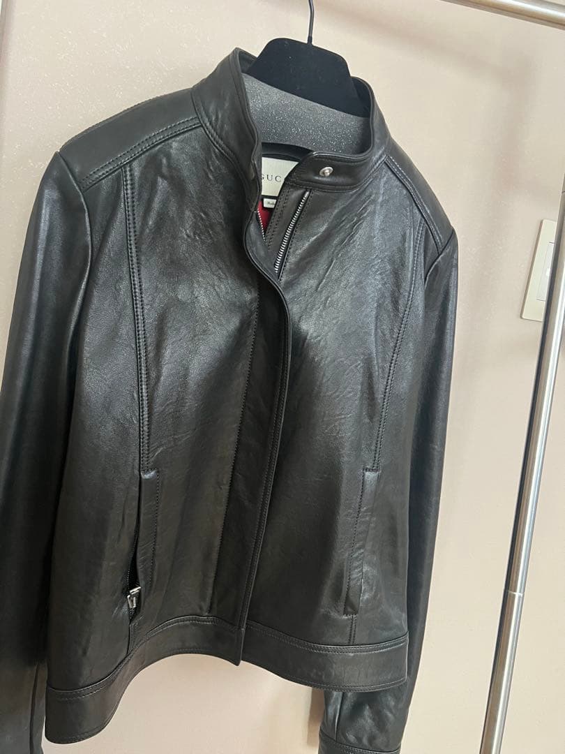Gucci ブラックレザージャケット　【美品】