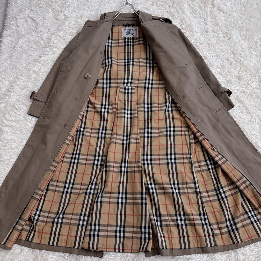 美品✨Burberrys ノバチェックトレンチコート 玉虫色 白タグ ライナー付