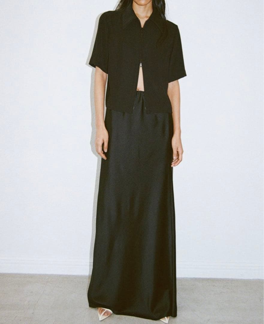 トップス enof zip shirt 01 / black