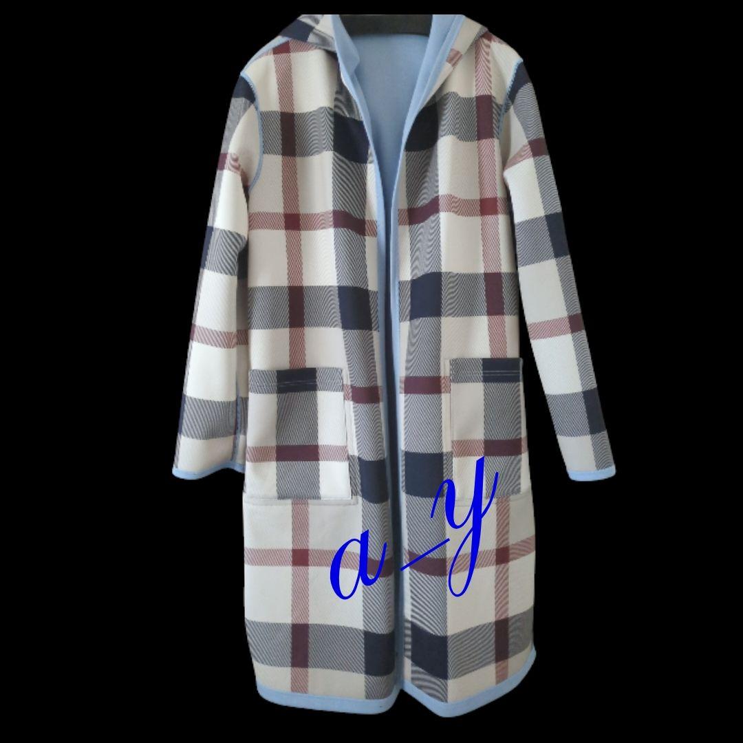 【新品•タグ付】クレストブリッジチェックリバーシブルダンボールコーディガン