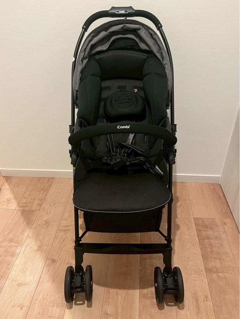 Combi 折りたたみ式ベビーカー グレー　ロングフィット48