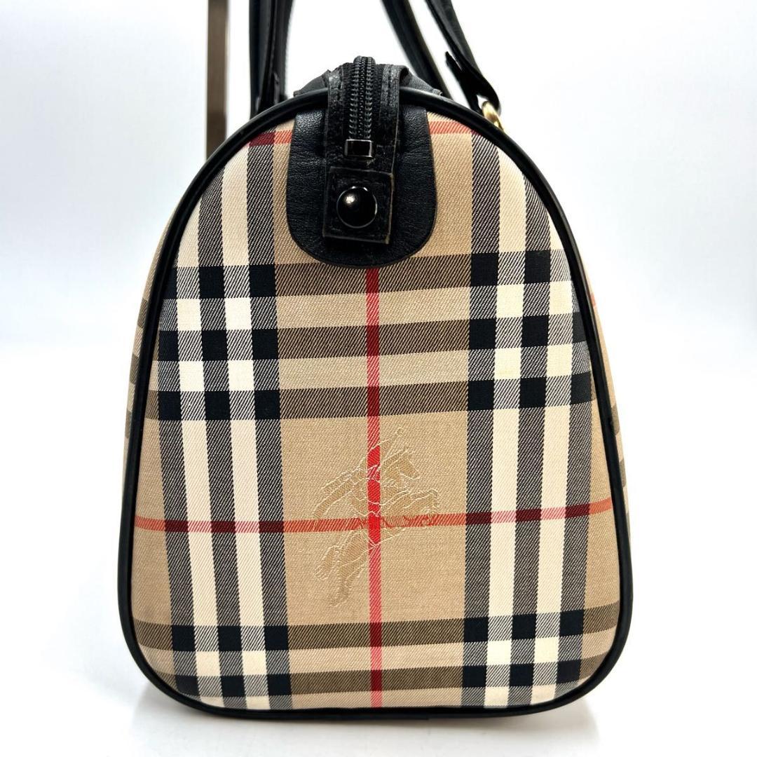 Burberrysバーバリーズ ノバチェック ボストンバッグ キャンバス レザー