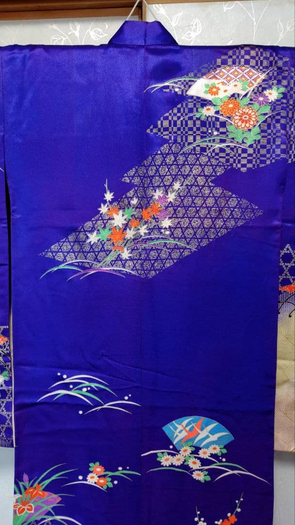 RK544洗える子供着物着丈130センチ裄丈58センチ7歳前後用ポリエステル