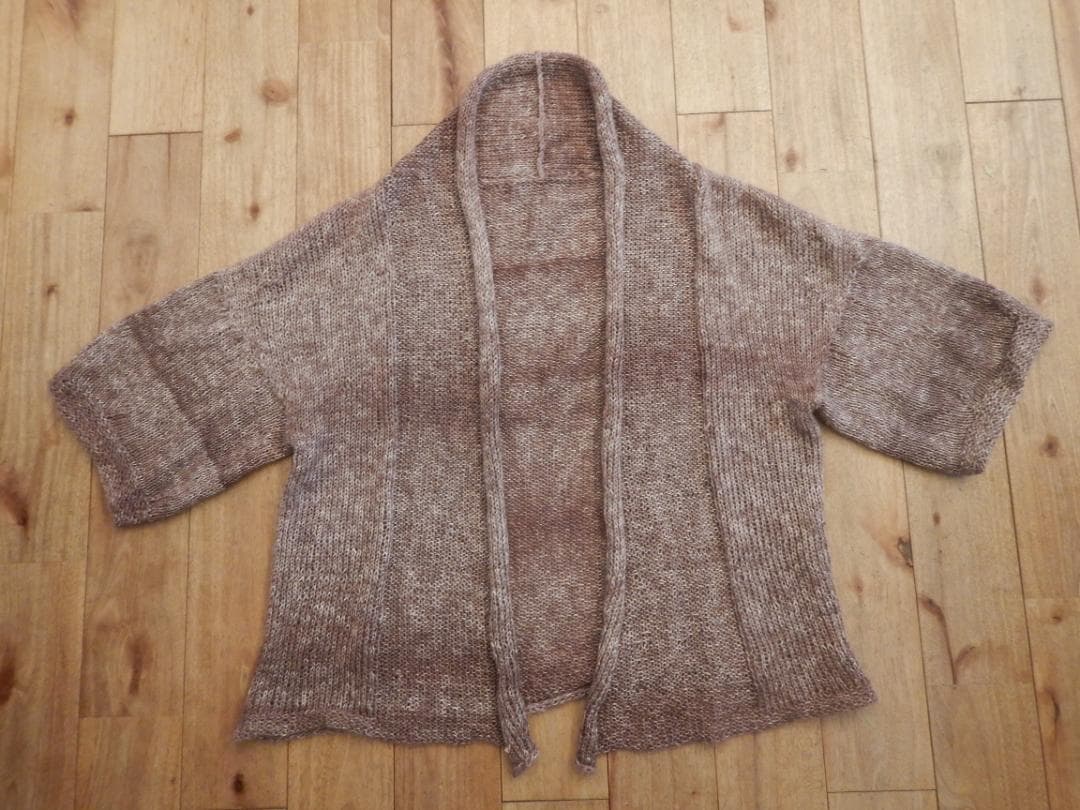 ハンドニット ISAGER リネン５分袖カーディガン