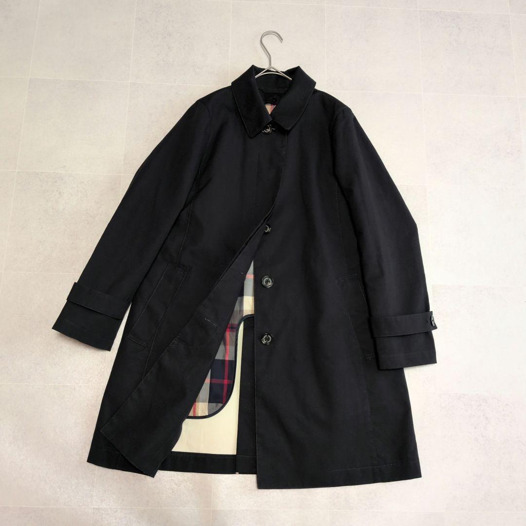 【極美品】マッキントッシュフィロソフィー ライナー付ステンカラーコート 36 紺