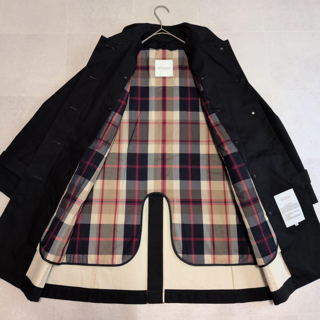 【極美品】マッキントッシュフィロソフィー ライナー付ステンカラーコート 36 紺