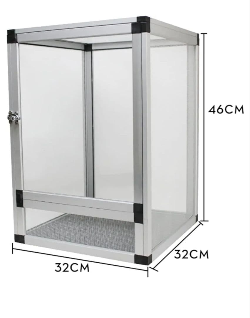 爬虫類・両生類用飼育ケージ 32cm x 32cm x 46cm