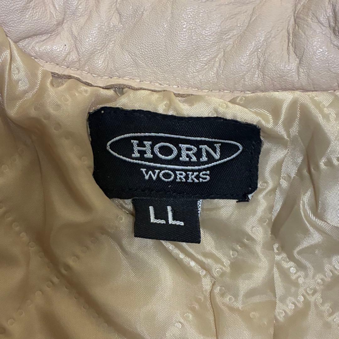 Horn Works 本革 UKシングルライダースジャケット バッファロー XL