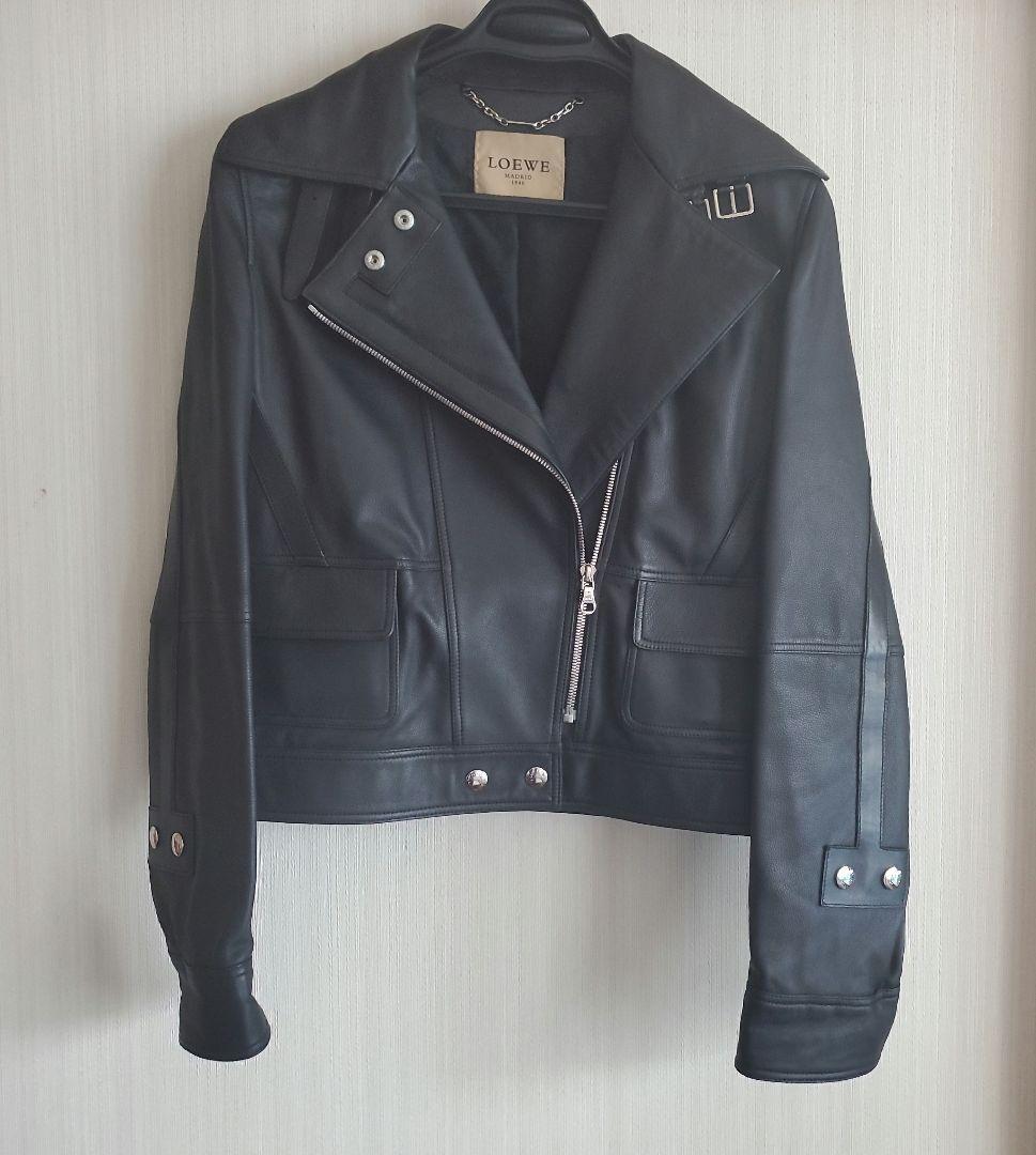 ロエベ 本革レザーのライダースジャケット